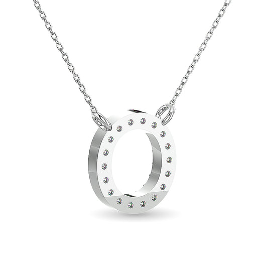 10KT WHITE GOLD PENDANT WITH 1/12 KT TW DIAMOND