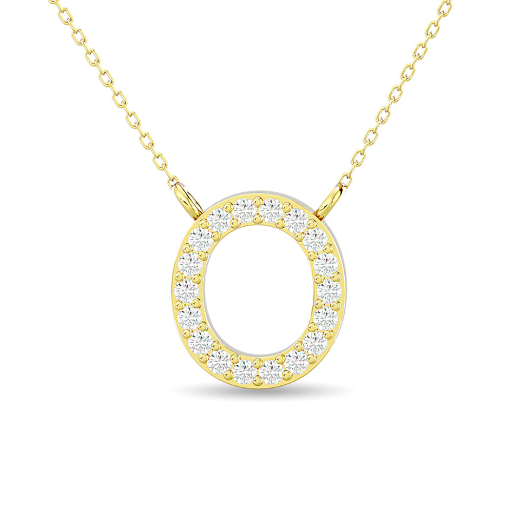 Colgante de moda con diamantes de 1/20 qt total en oro amarillo de 10 k