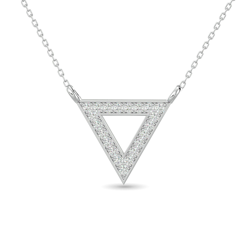 1/10 ct. total diamond ring pendant in 10k white gold