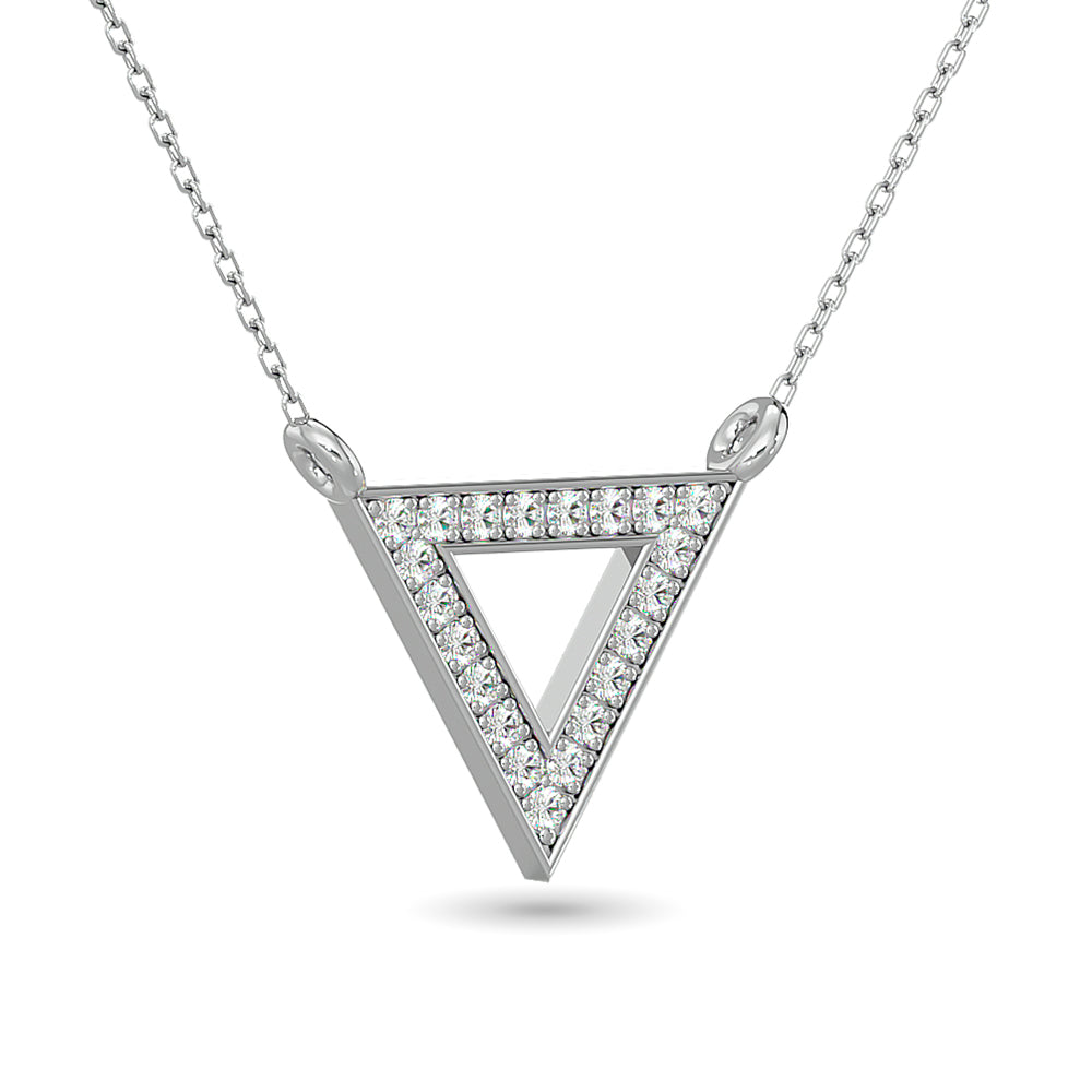 1/10 ct. total diamond ring pendant in 10k white gold
