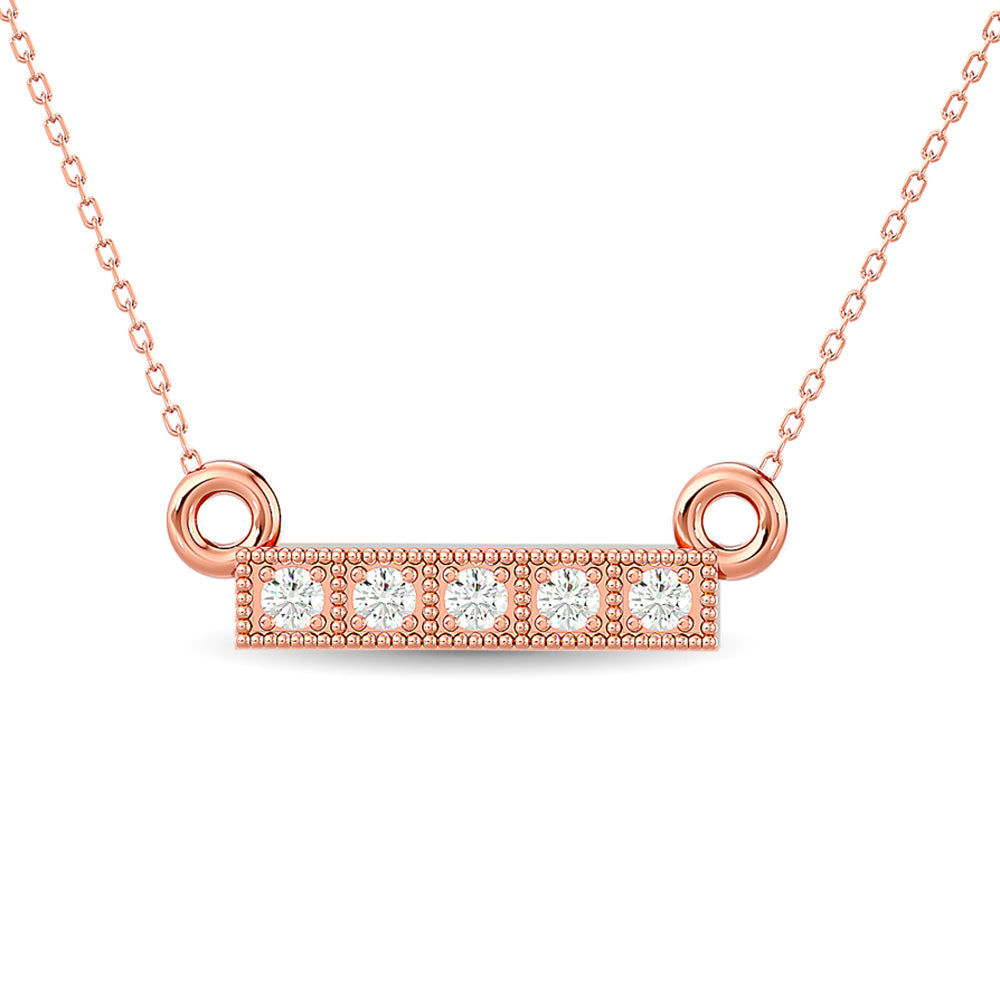 1/20 ct. total diamond fashion pendant in 10k rose gold