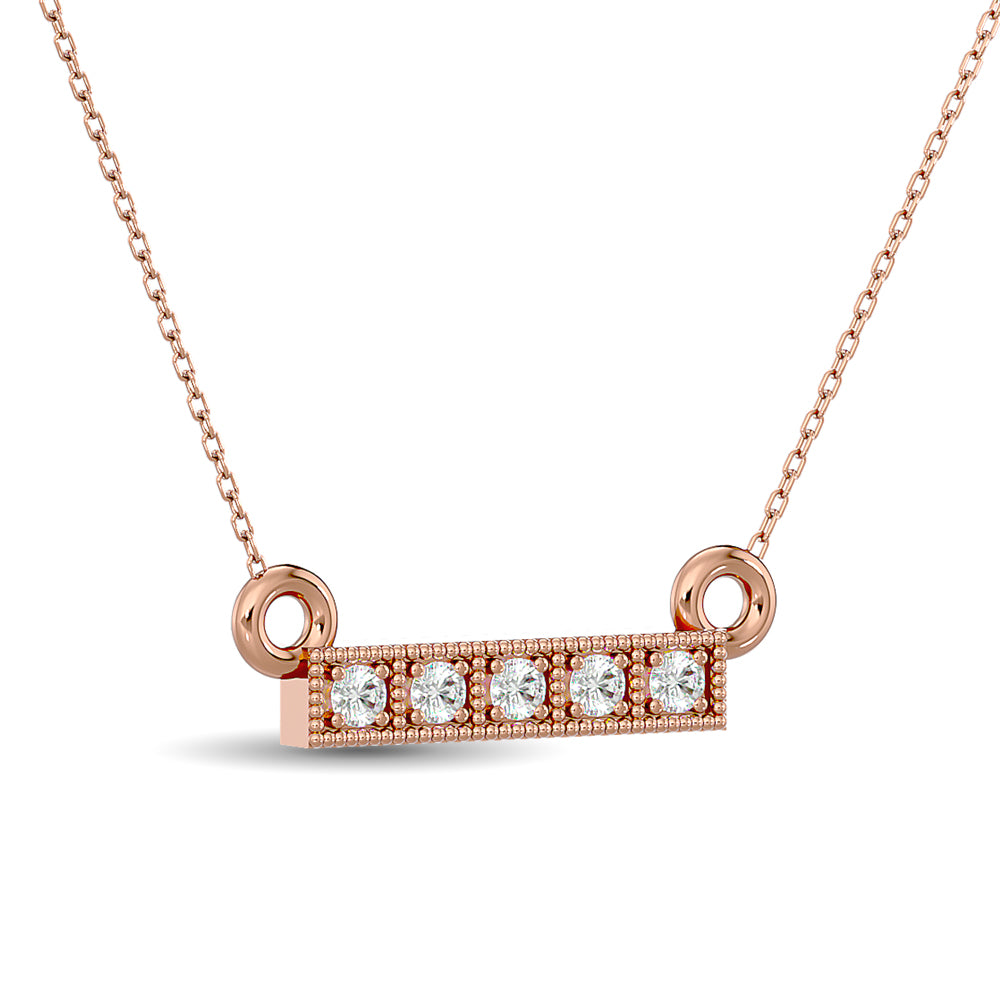 1/20 ct. total diamond fashion pendant in 10k rose gold