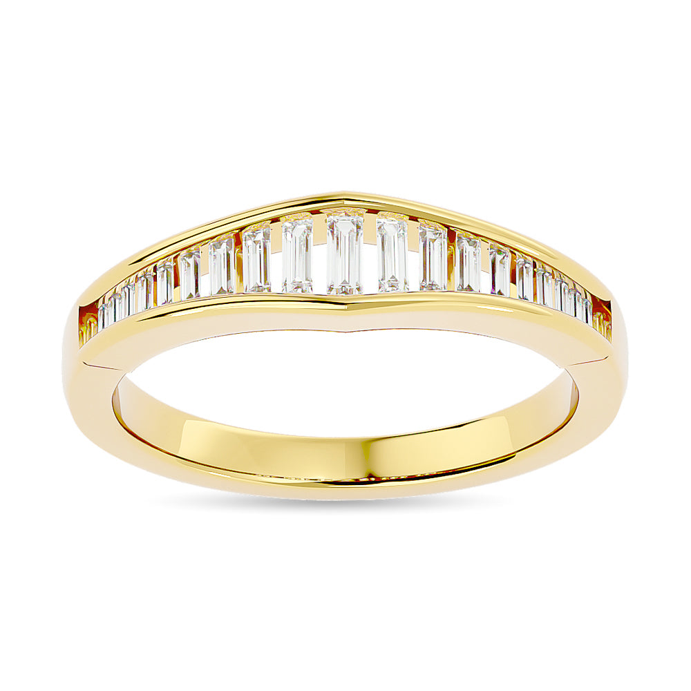 Diamante 3/8 Ct.Tw. Alianza de boda para mujer en oro amarillo de 14 quilates