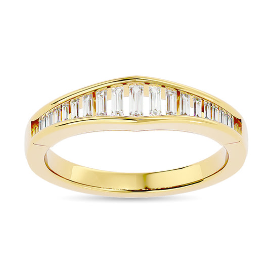 Diamante 3/8 Ct.Tw. Alianza de boda para mujer en oro amarillo de 14 quilates