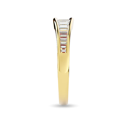 Diamante 3/8 Ct.Tw. Alianza de boda para mujer en oro amarillo de 14 quilates