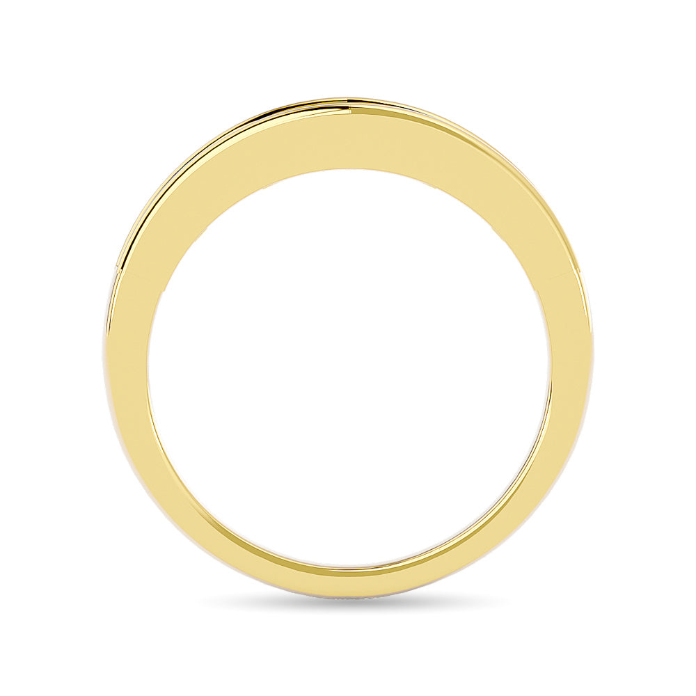Diamante 3/8 Ct.Tw. Alianza de boda para mujer en oro amarillo de 14 quilates