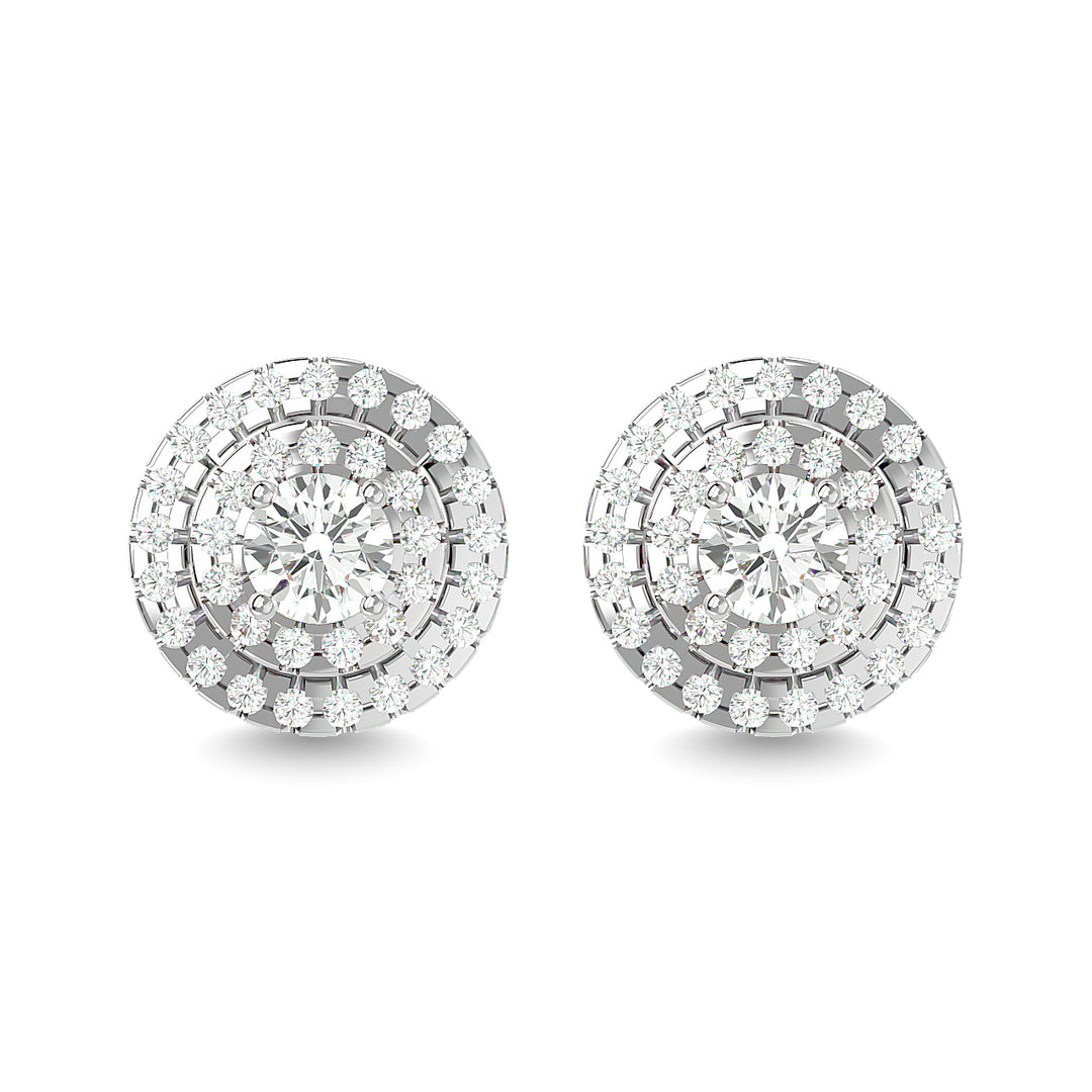 9/10 ct Diamond Fashion Earrings in 14k White Gold