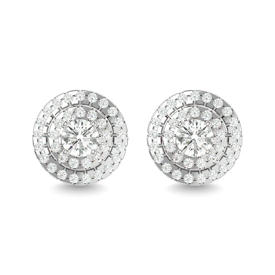 9/10 ct Diamond Fashion Earrings in 14k White Gold