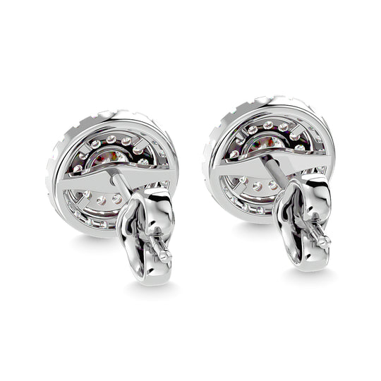 9/10 ct Diamond Fashion Earrings in 14k White Gold