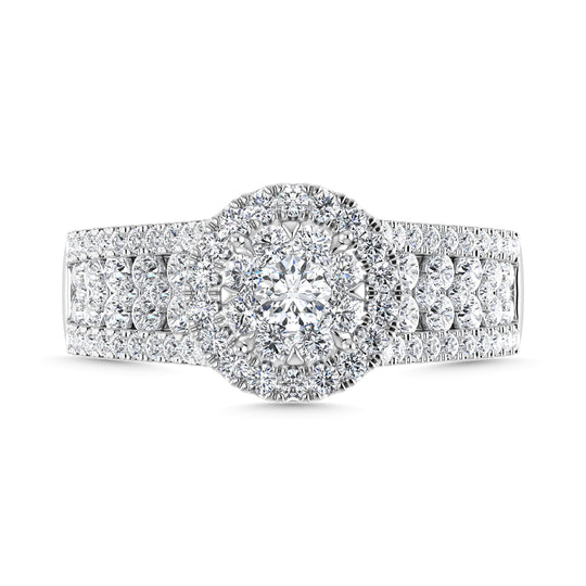 Diamante 1 1/4 Ct.Tw. Anillo de compromiso en oro blanco de 14 k