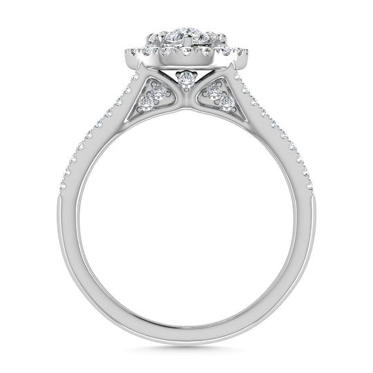 Diamante 1 1/4 Ct.Tw. Anillo de compromiso en oro blanco de 14 k