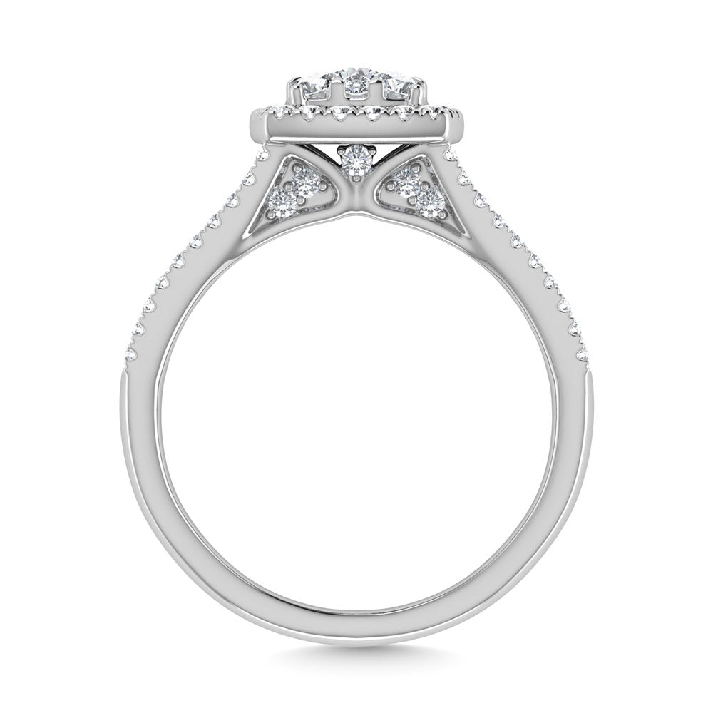 Diamante 1 1/4 Ct.Tw. Anillo de compromiso en oro blanco de 14 k