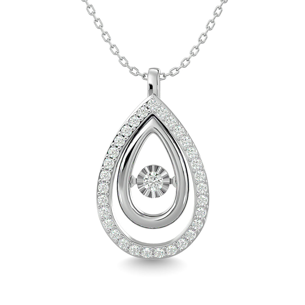 1/4 Ct. Tw. Pear-Shaped Diamond Pendant in 14k White Gold