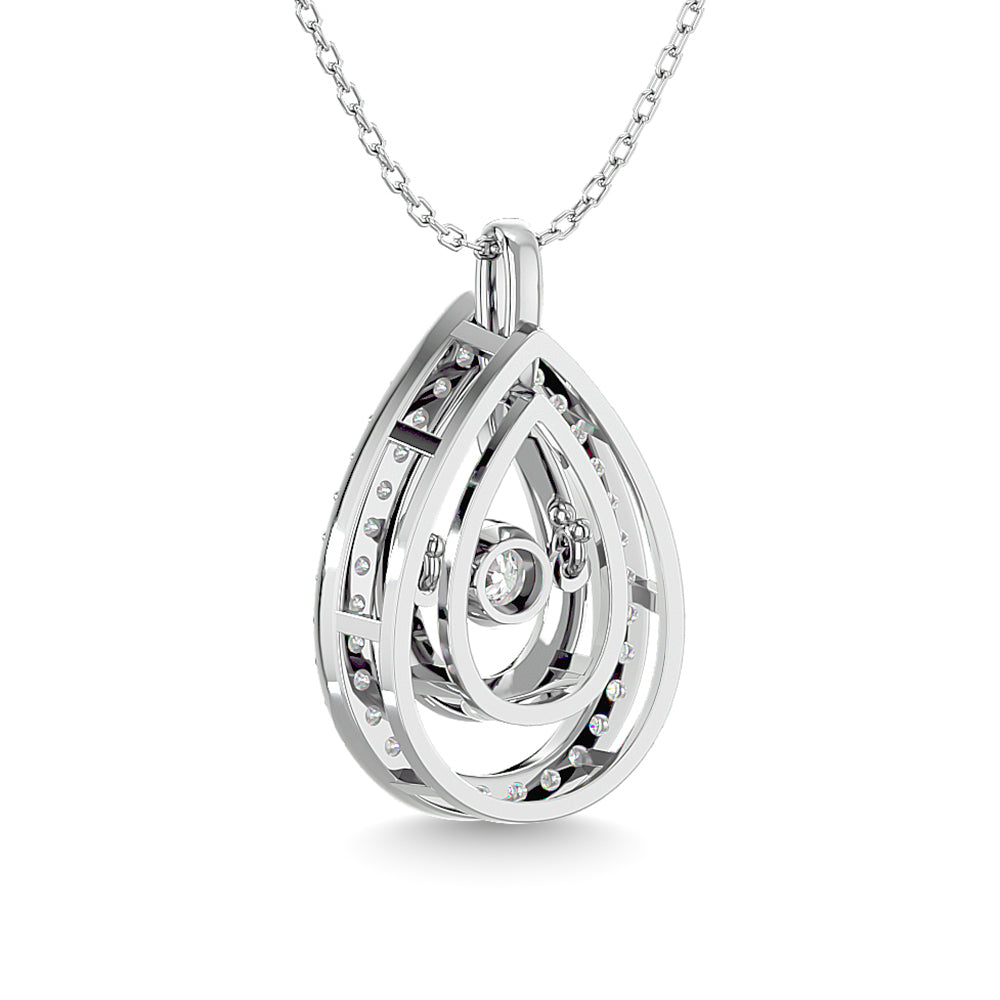 1/4 Ct. Tw. Pear-Shaped Diamond Pendant in 14k White Gold