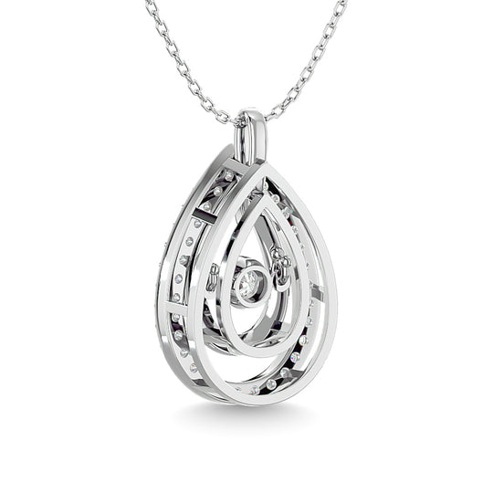 1/4 Ct. Tw. Pear-Shaped Diamond Pendant in 14k White Gold