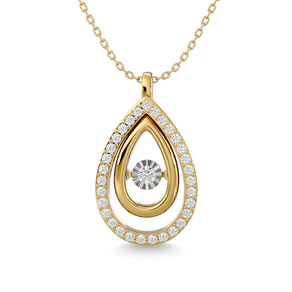 1/4 Ct. Tw. Pear-Shaped Diamond Pendant in 14k Yellow Gold