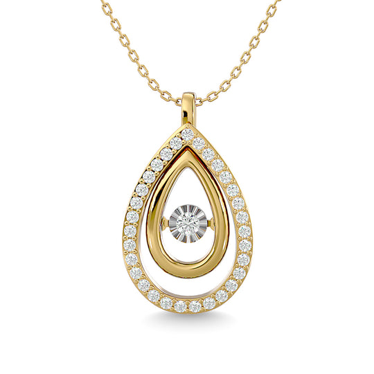 1/4 Ct. Tw. Pear-Shaped Diamond Pendant in 14k Yellow Gold
