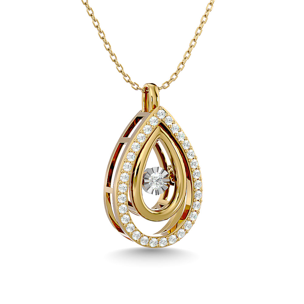 1/4 Ct. Tw. Pear-Shaped Diamond Pendant in 14k Yellow Gold
