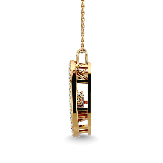 1/4 Ct. Tw. Pear-Shaped Diamond Pendant in 14k Yellow Gold