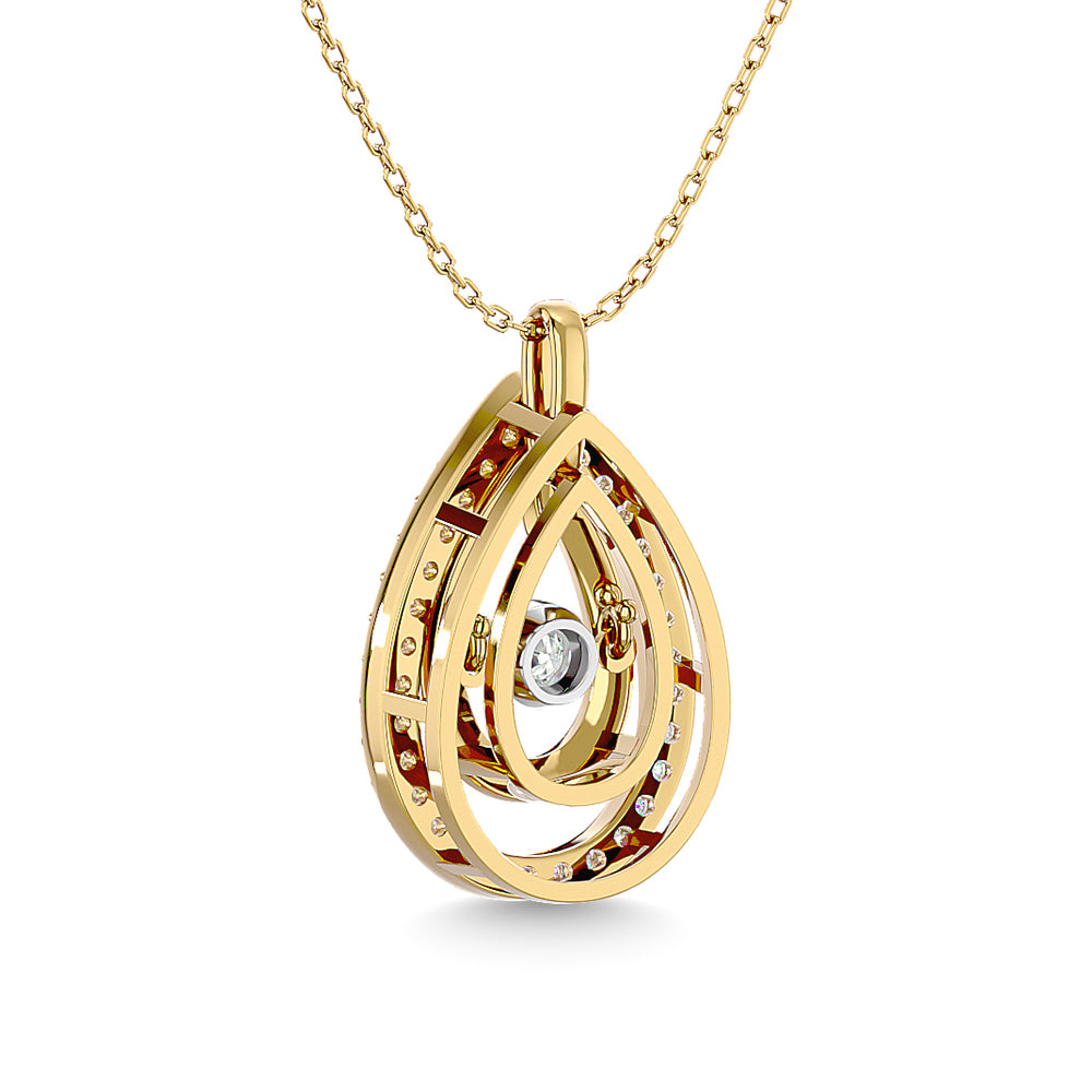 1/4 Ct. Tw. Pear-Shaped Diamond Pendant in 14k Yellow Gold