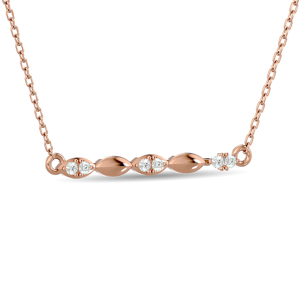 1/10 ct. total diamond fashion necklace in 10K rose gold