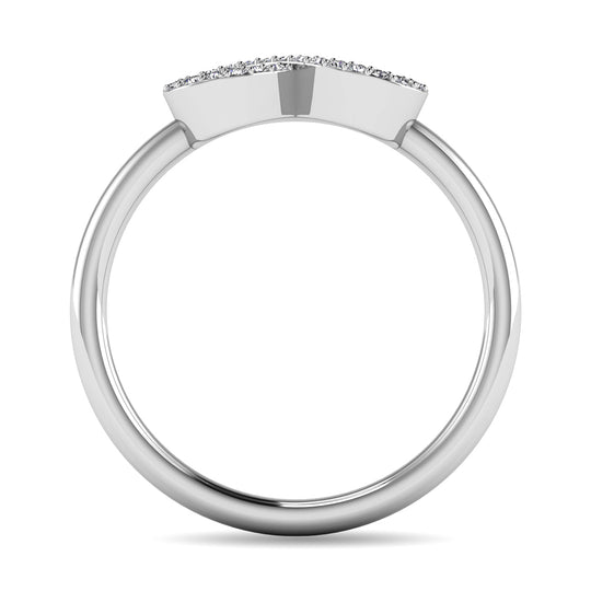 Infinity Ring with 1/10 ct Diamonds in 10k White Gold