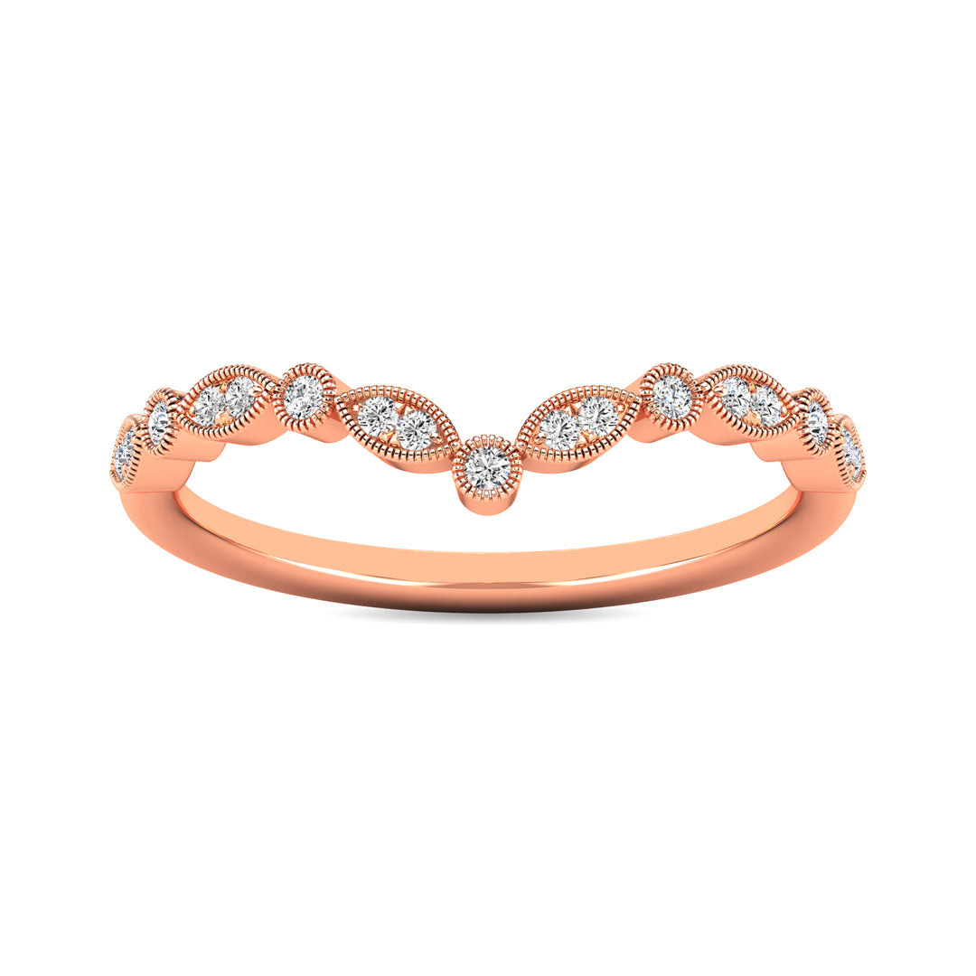 1/10 ct Diamond Anniversary Band in 10k Rose Gold