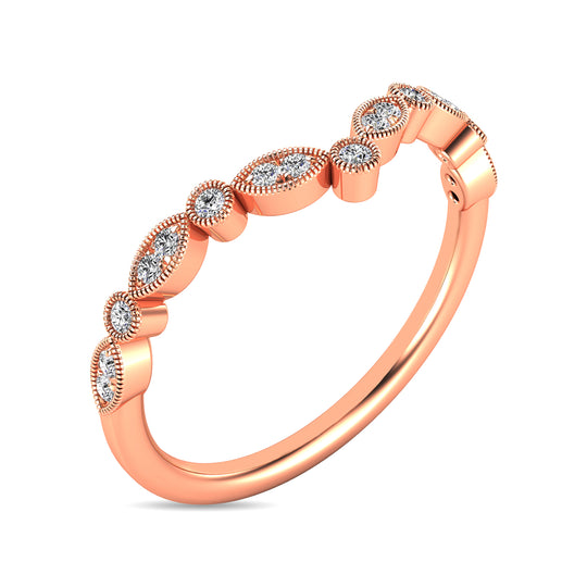 1/10 ct Diamond Anniversary Band in 10k Rose Gold