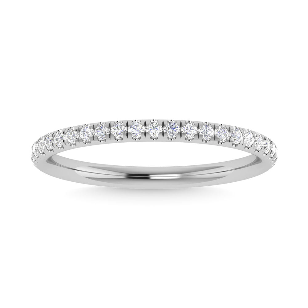 Diamante 1/3 Ct.Tw. Banda de chevr√≥n en oro blanco de 14 k