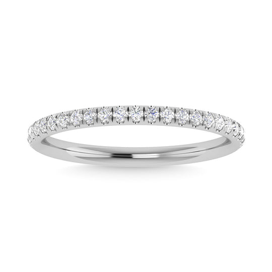 Diamante 1/3 Ct.Tw. Banda de chevr√≥n en oro blanco de 14 k
