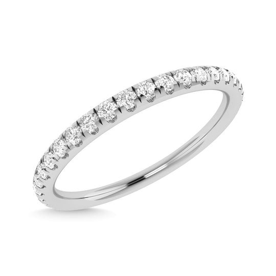 Diamante 1/3 Ct.Tw. Banda de chevr√≥n en oro blanco de 14 k