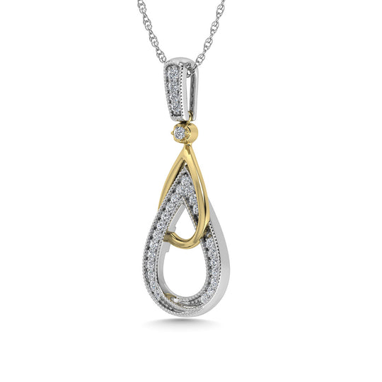1/5 Ct. Tw. Diamond 10 Carat Two-Tone Fashion Pendant
