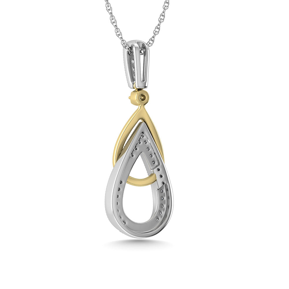 1/5 Ct. Tw. Diamond 10 Carat Two-Tone Fashion Pendant