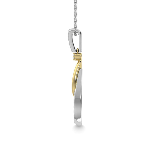 1/5 Ct. Tw. Diamond 10 Carat Two-Tone Fashion Pendant