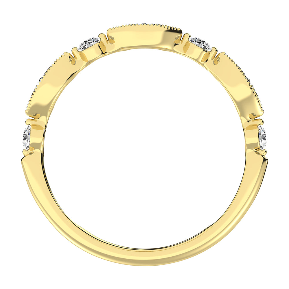 14k yellow gold 1/3 carat total. Diamond Stackable Band