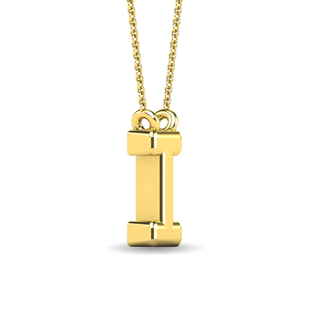 1/20 Ct. Tw. Diamond Letter I Pendant in 10K Yellow Gold