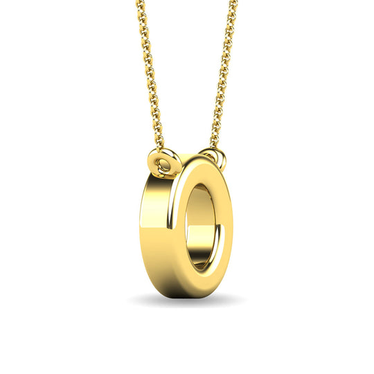 Diamante 1/20 Ct.Tw. Colgante con letra O en oro amarillo de 10 quilates