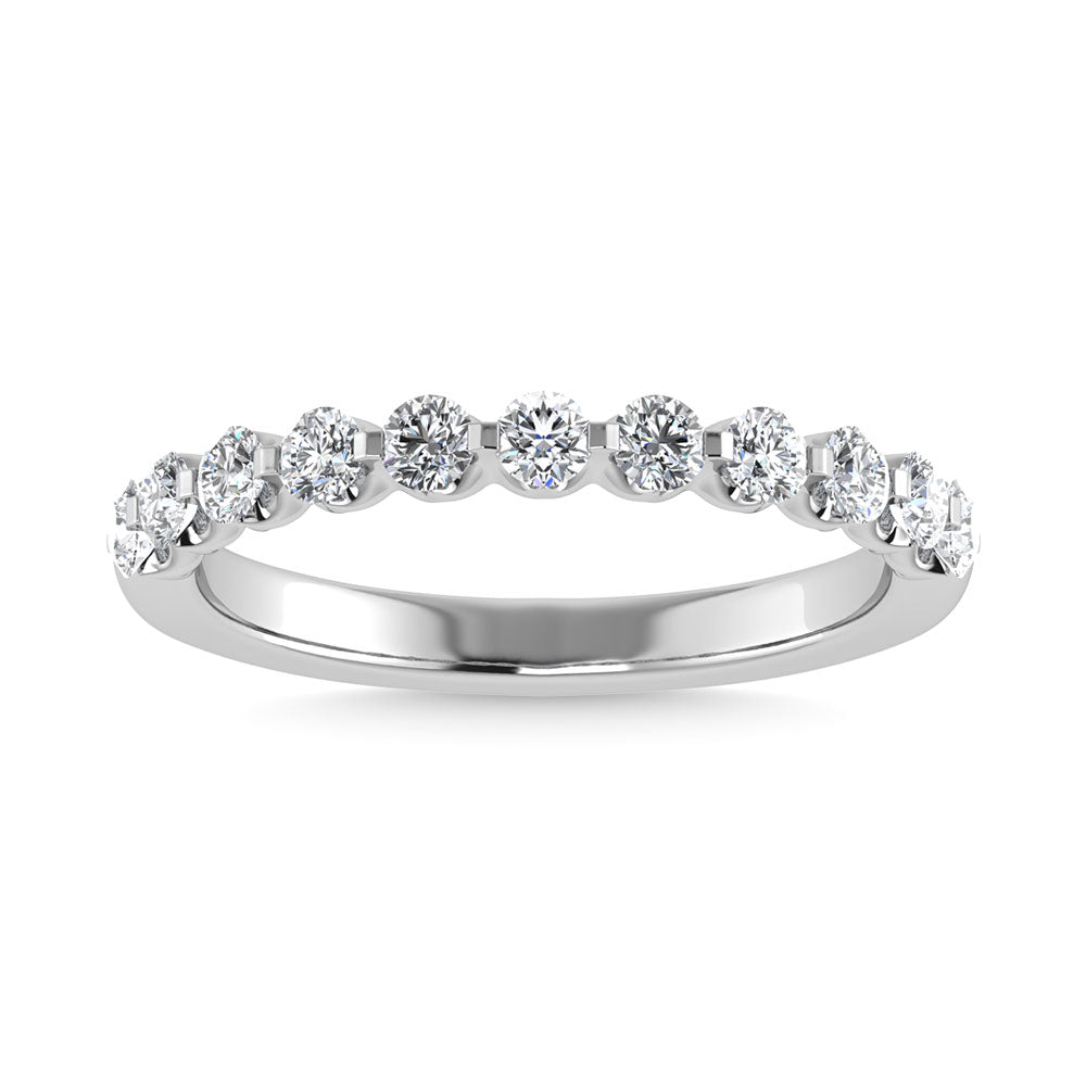 Diamante 1/2 Ct.Tw. Alianza de aniversario en oro blanco de 14 k