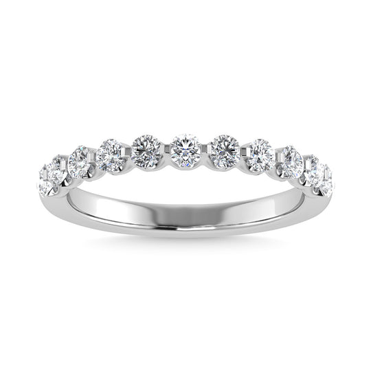 Diamante 1/2 Ct.Tw. Alianza de aniversario en oro blanco de 14 k