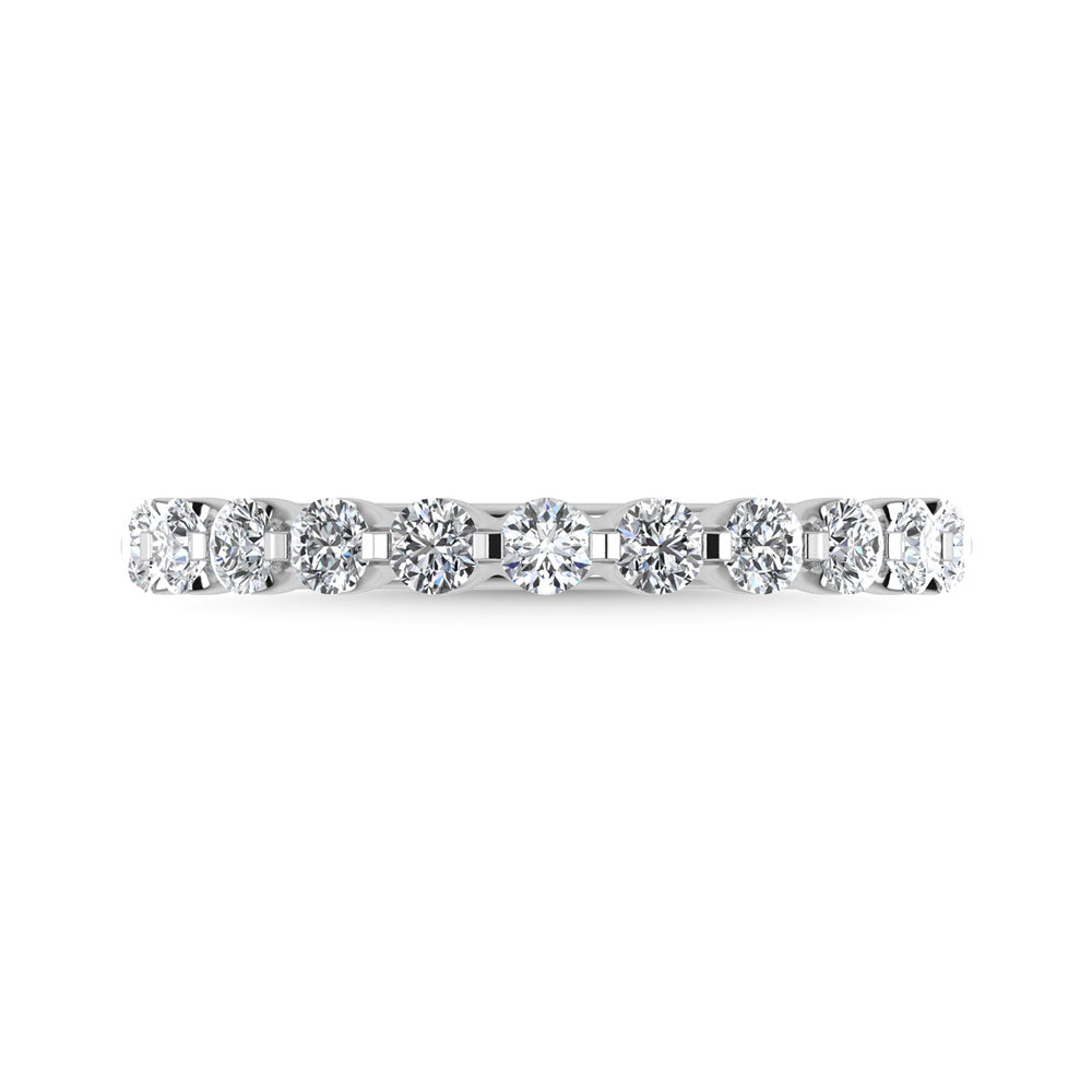 Diamante 1/2 Ct.Tw. Alianza de aniversario en oro blanco de 14 k