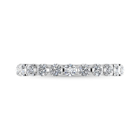 Diamante 1/2 Ct.Tw. Alianza de aniversario en oro blanco de 14 k