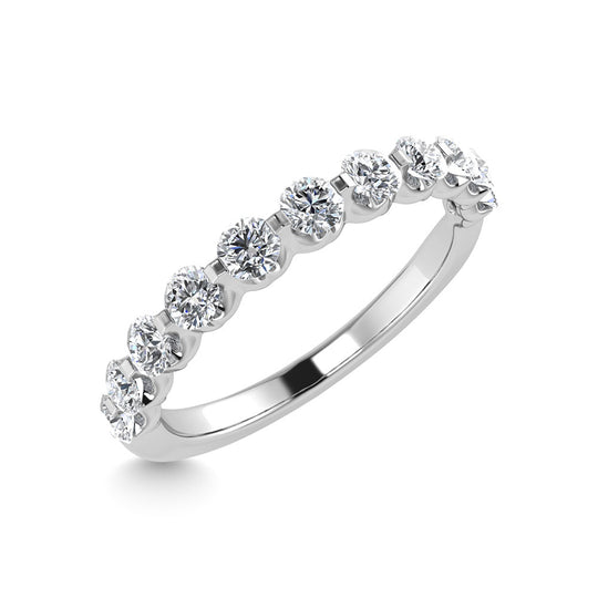 Diamante 1/2 Ct.Tw. Alianza de aniversario en oro blanco de 14 k