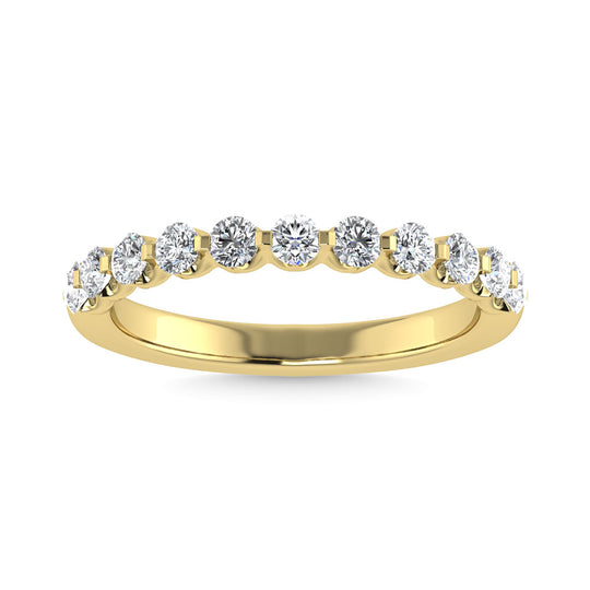 Diamante 1/2 Ct.Tw. Alianza de aniversario en oro amarillo de 14 k