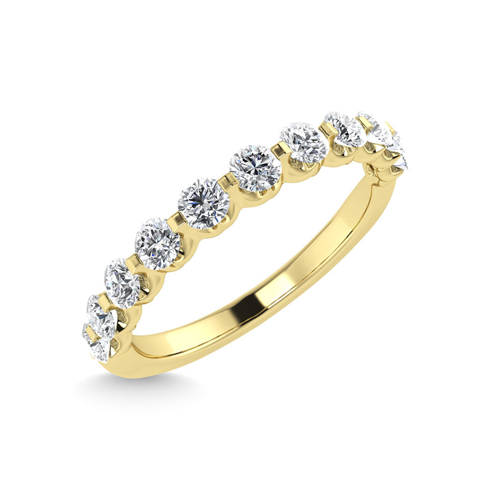 Diamante 1/2 Ct.Tw. Alianza de aniversario en oro amarillo de 14 k
