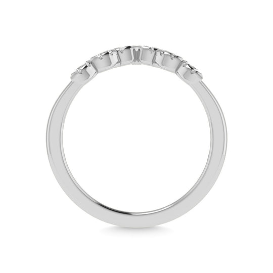 Diamante 1/10 Ct.Tw. Alianza de aniversario en oro blanco de 14 k