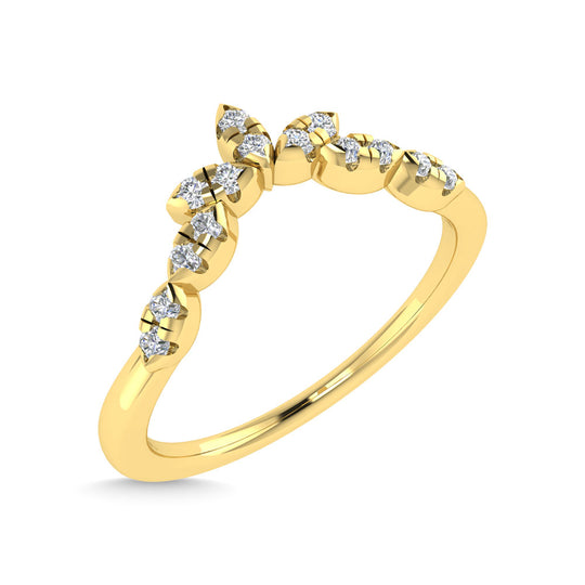 Diamante 1/10 Ct.Tw. Alianza de aniversario en oro amarillo de 14 k