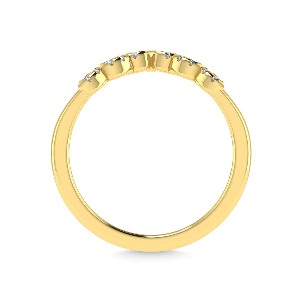 Diamante 1/10 Ct.Tw. Alianza de aniversario en oro amarillo de 14 k