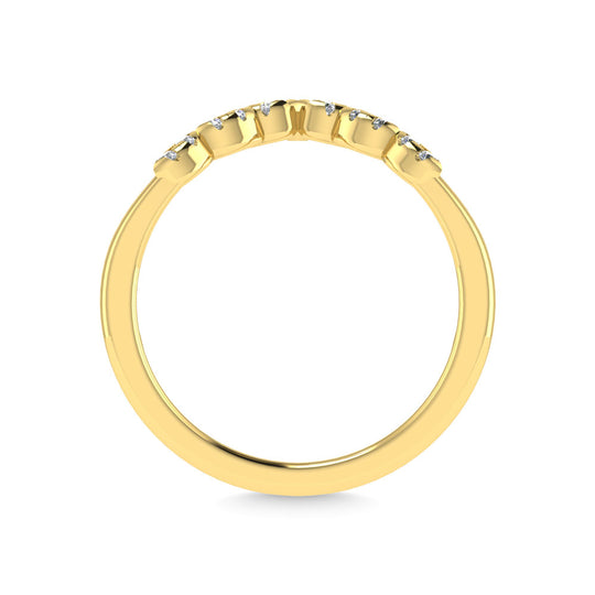 Diamante 1/10 Ct.Tw. Alianza de aniversario en oro amarillo de 14 k