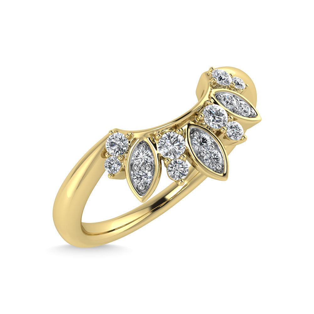 1/8 Ct. Tw. Diamond Curved Band in 14k Yellow Gold