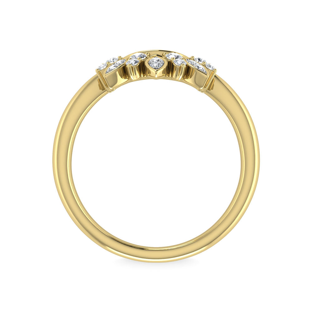 1/8 Ct. Tw. Diamond Curved Band in 14k Yellow Gold